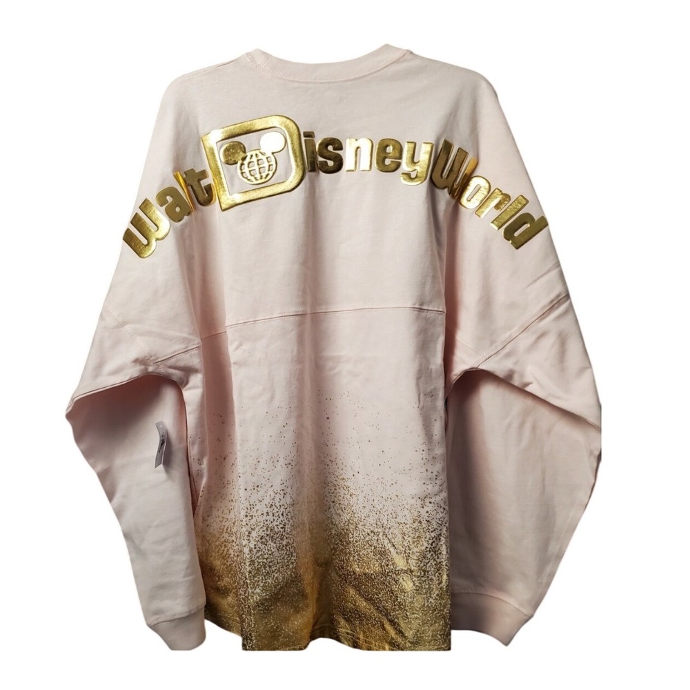 NWT Disney World Spirit Jersey Champagne Pink Gold Glitter Ombre 2021 NYE XL